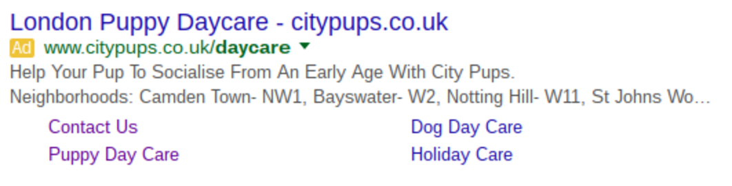 City pups ads