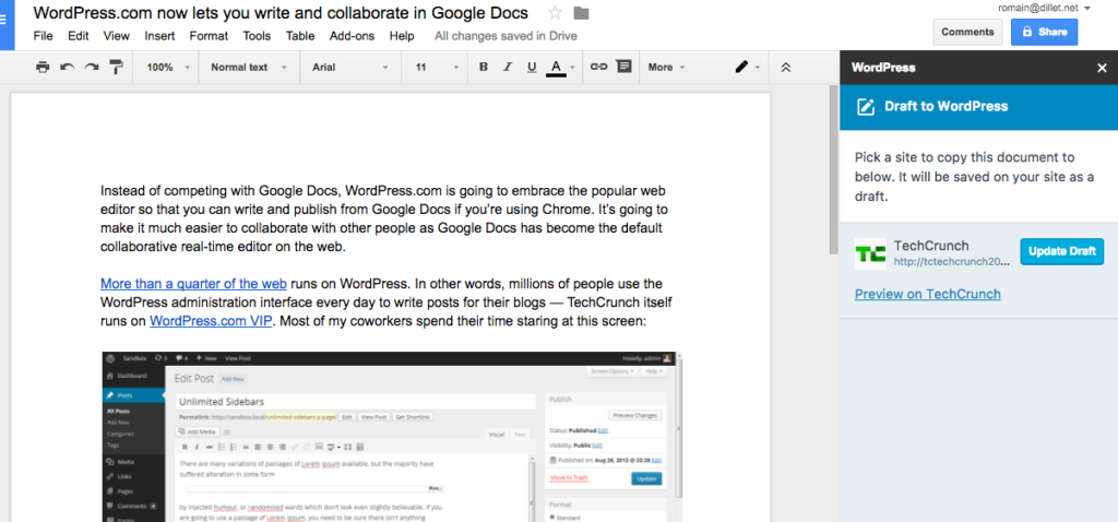 Google Docs WordPress Collab SEO Monthly Round Up