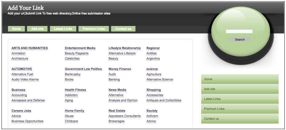 example of a spammy link building directory