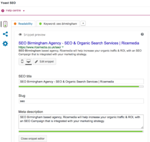 Yoast plugin optimisation