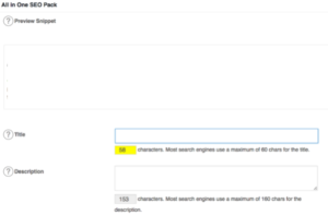 all in one seo plugin optimisation