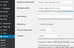 wordpress preferred version setting