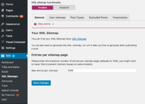wordpress sitemap xml