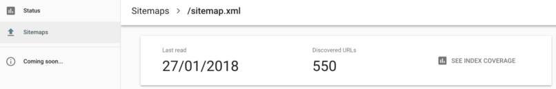 Search Console Beta - Sitemaps