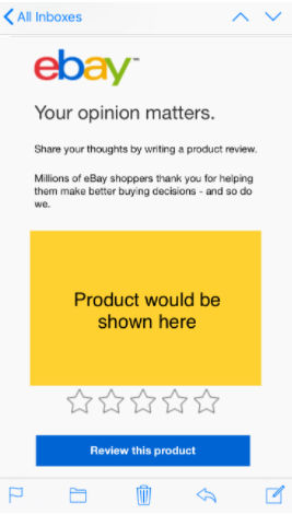 eBay review email