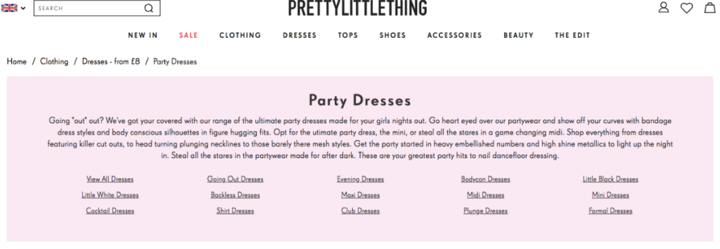 Keyword research + subcategory pages