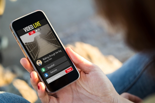 live video on a phone