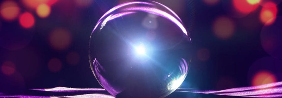 a crystal ball predicting social media trends