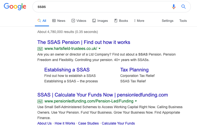 google ads example