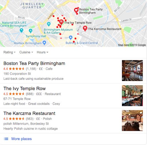 google local pack example