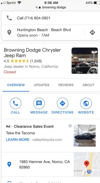 google my business ads
